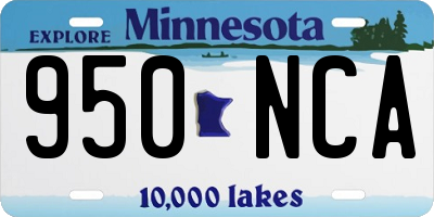 MN license plate 950NCA