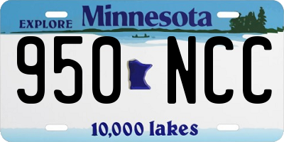 MN license plate 950NCC