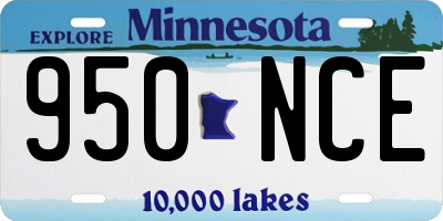 MN license plate 950NCE