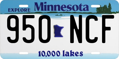 MN license plate 950NCF