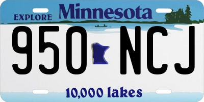 MN license plate 950NCJ