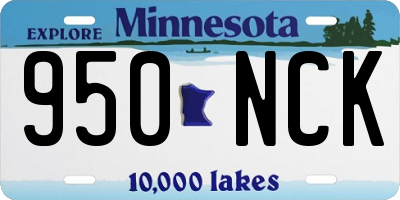 MN license plate 950NCK