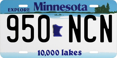 MN license plate 950NCN