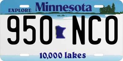 MN license plate 950NCO