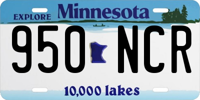 MN license plate 950NCR