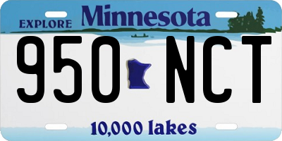 MN license plate 950NCT