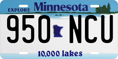 MN license plate 950NCU
