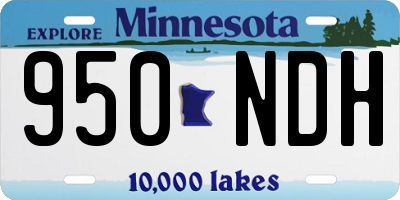 MN license plate 950NDH