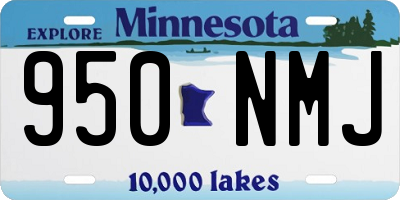MN license plate 950NMJ