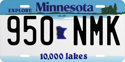 MN license plate 950NMK