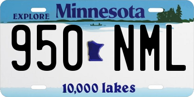 MN license plate 950NML