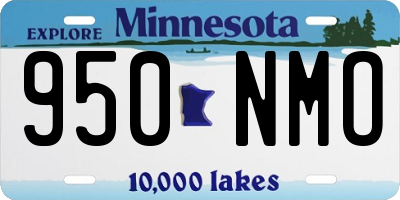 MN license plate 950NMO