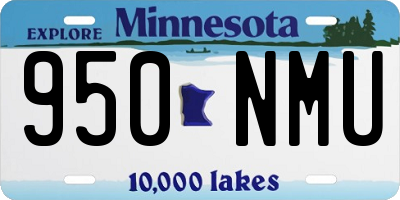 MN license plate 950NMU
