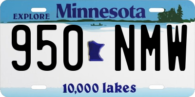 MN license plate 950NMW