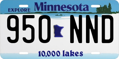 MN license plate 950NND