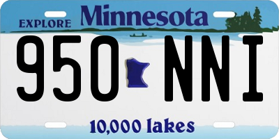 MN license plate 950NNI