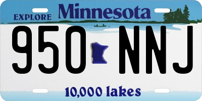 MN license plate 950NNJ