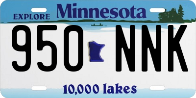 MN license plate 950NNK