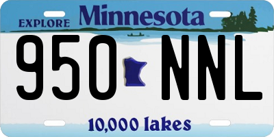 MN license plate 950NNL