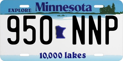 MN license plate 950NNP