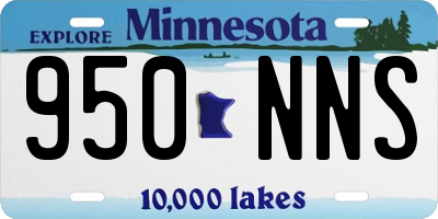 MN license plate 950NNS
