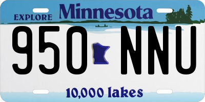 MN license plate 950NNU