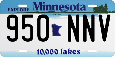 MN license plate 950NNV