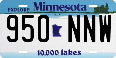 MN license plate 950NNW