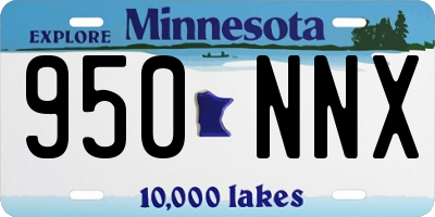 MN license plate 950NNX