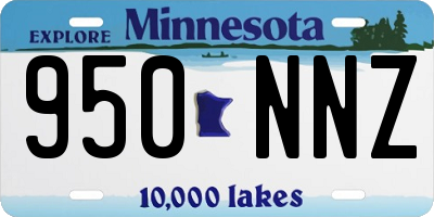 MN license plate 950NNZ