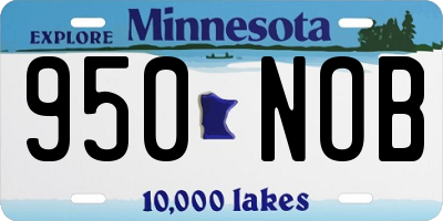 MN license plate 950NOB