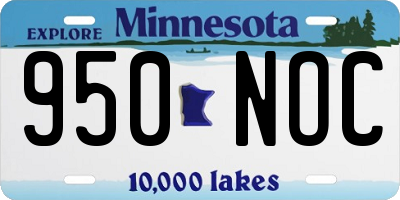 MN license plate 950NOC