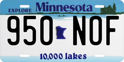 MN license plate 950NOF