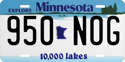 MN license plate 950NOG