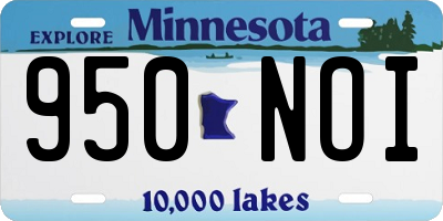 MN license plate 950NOI