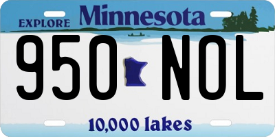MN license plate 950NOL