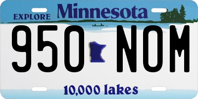 MN license plate 950NOM