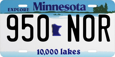 MN license plate 950NOR