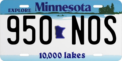 MN license plate 950NOS