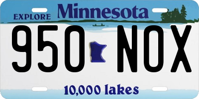 MN license plate 950NOX