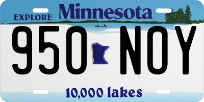MN license plate 950NOY