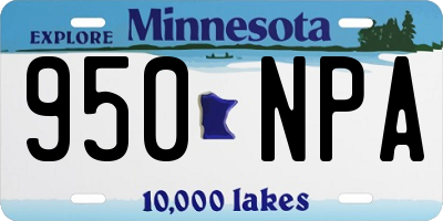 MN license plate 950NPA