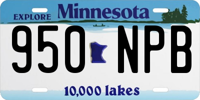 MN license plate 950NPB