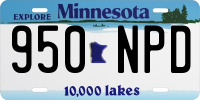 MN license plate 950NPD