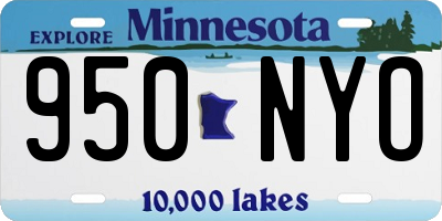 MN license plate 950NYO