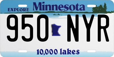 MN license plate 950NYR