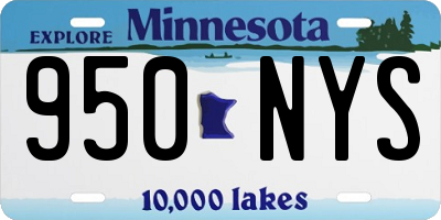 MN license plate 950NYS