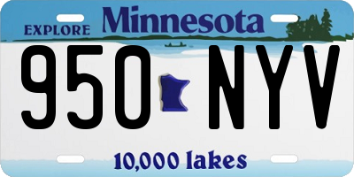 MN license plate 950NYV