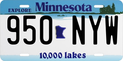 MN license plate 950NYW