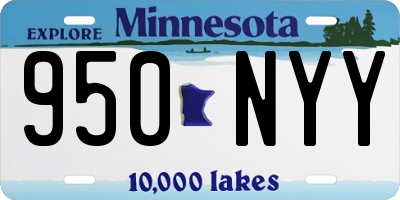 MN license plate 950NYY